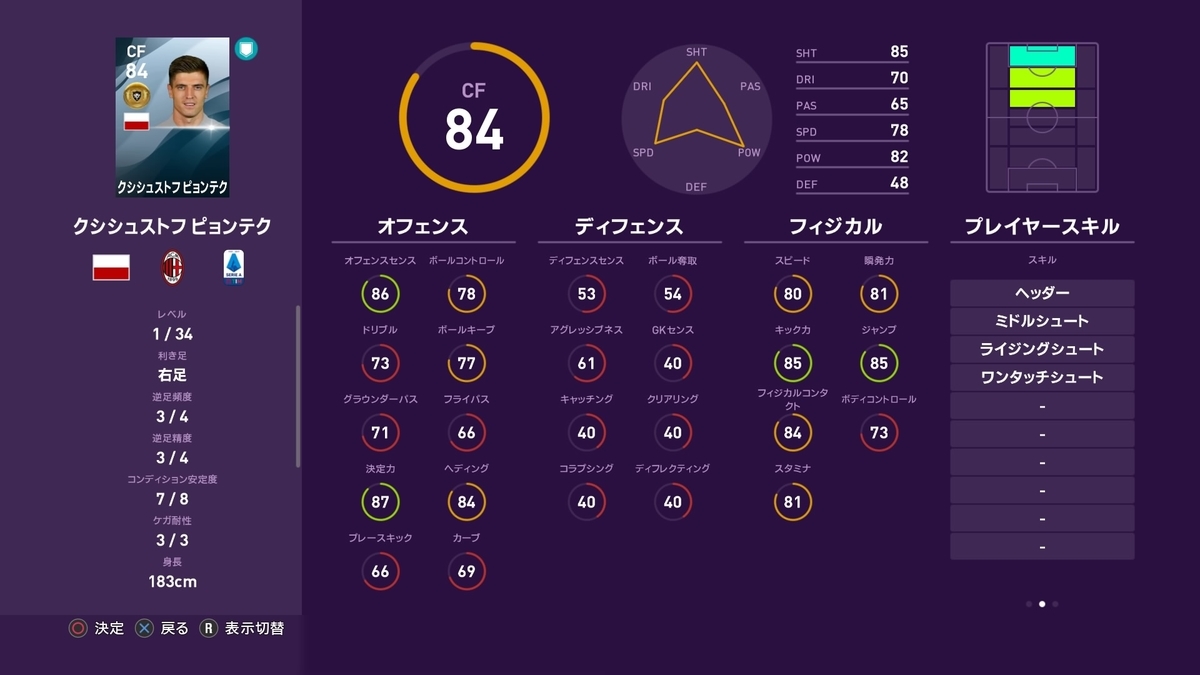 レベマ総合値９２ ピョンテク 有能金選手紹介 ウイイレ２０２０ ウイイレアプリ つきごのウイイレブログ Myclub攻略