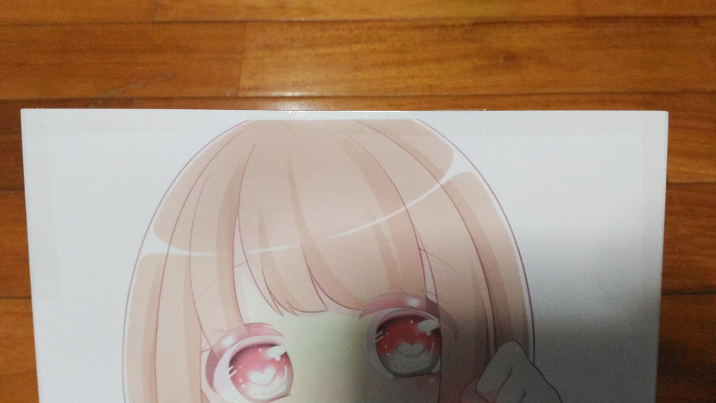 厚紙に貼りつける