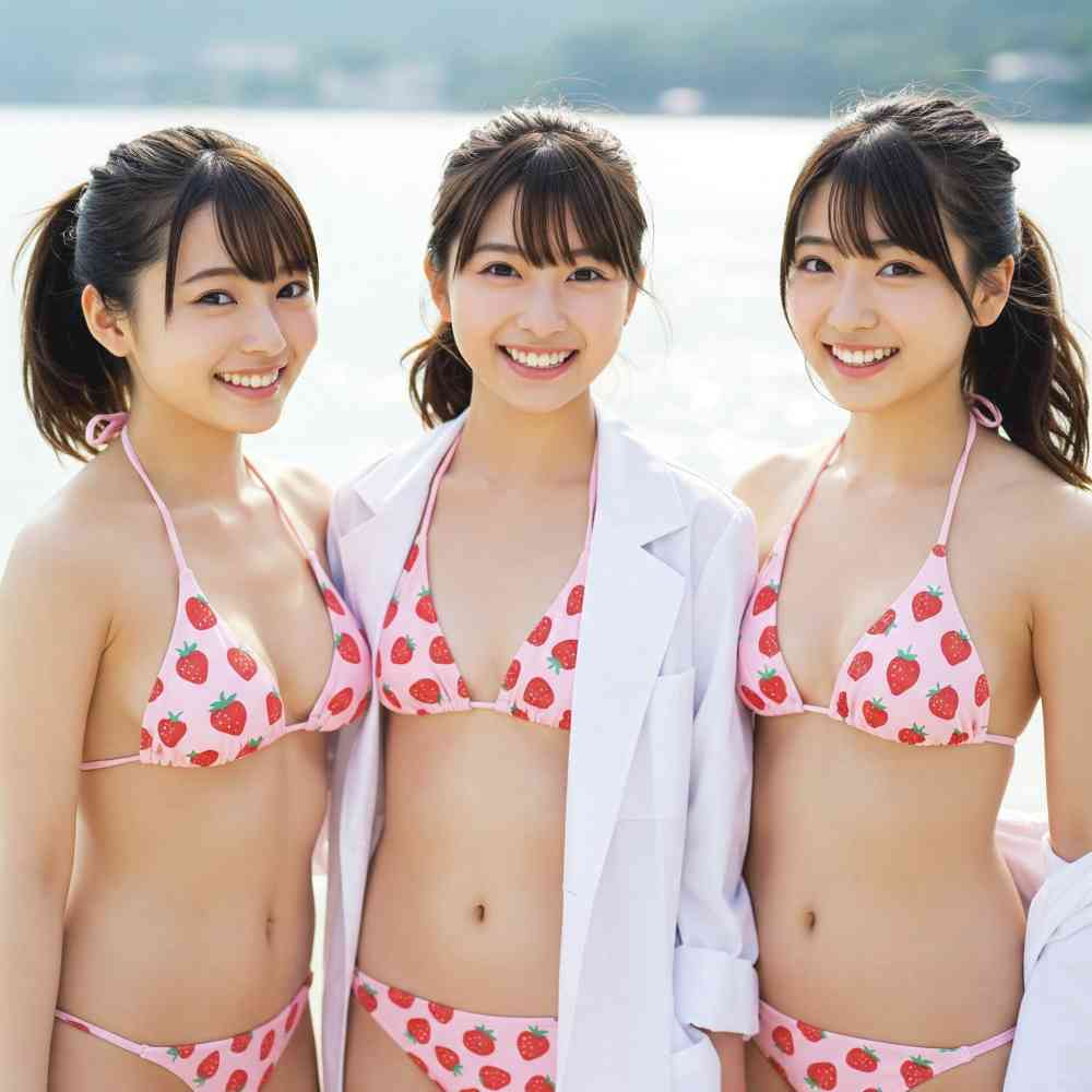 アイドリング 水着 苺 イチゴ グラビアアイドル アイドル 水着 （ビキニ）美人 美女 フリー写真 フリー素材 - AI画像 フリー写真,ai画像（フリー素材,フリー画像）