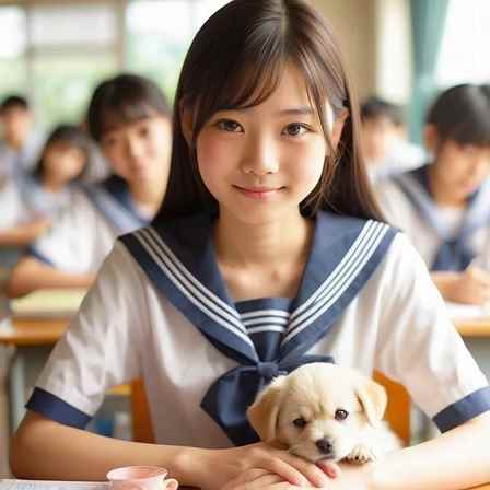 無料AI画像 女子中学生 美人 美女 人物 (30枚）フリー写真 フリー素材022