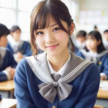 無料AI画像 女子中学生 美人 美女 人物 (30枚）フリー写真 フリー素材028