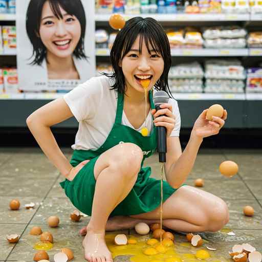 アイドル スーパー 生卵/AI画像生成/無料プロンプト/AI画像017