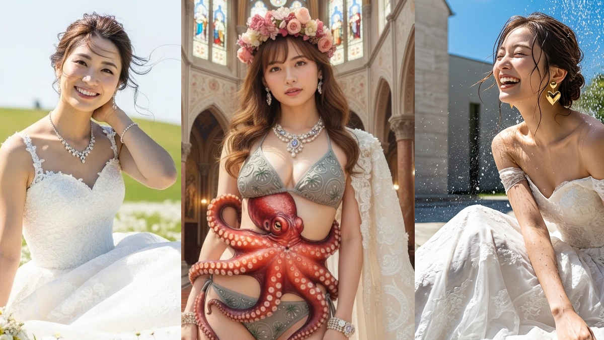 AI美女 ウェディングドレス＜熟女＞