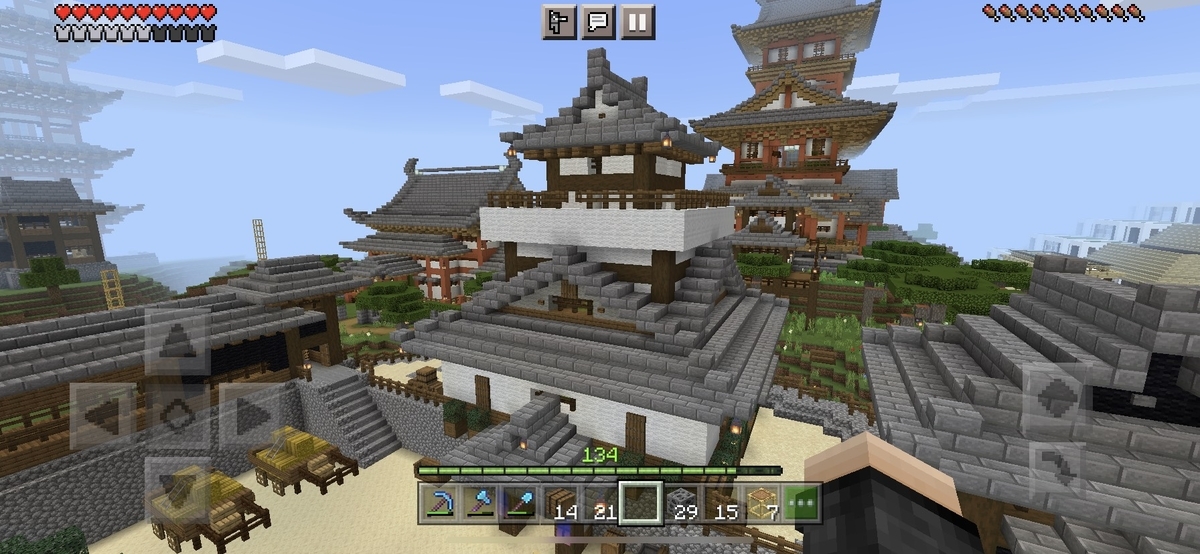 街を見守る 和風三階櫓の紹介 マイクラpe ツッキャオの和風な街づくり マイクラ統合版