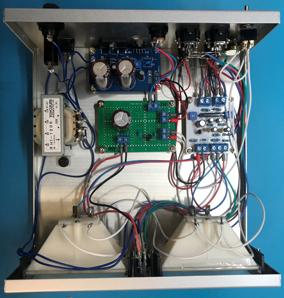 自作オーディオアンプ(PAM8406)と周辺機器(VUメーター、LEDレベルインジケーター) 電子工作（electronichobby