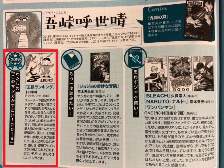 アニメ 王様ランキングがアニメ化する前の19年の時から鬼滅の刃の作者も注目していた模様 ゲーム積み立て名人 アニメ 王様ランキングがアニメ化する前の19年の時から鬼滅の刃の作者も注目していた模様 ゲーム積み立て名人