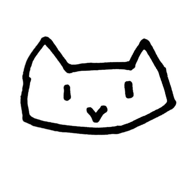 CamScanner ネコ 簡単イラスト 線画抽出完了