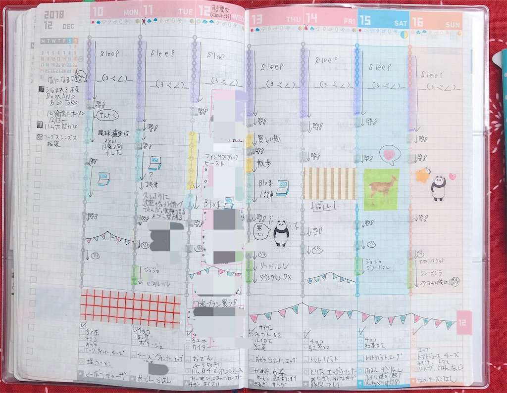 f:id:tumuji2:20190105192324j:plain ジブン手帳mini 週間バーチカル 使い方