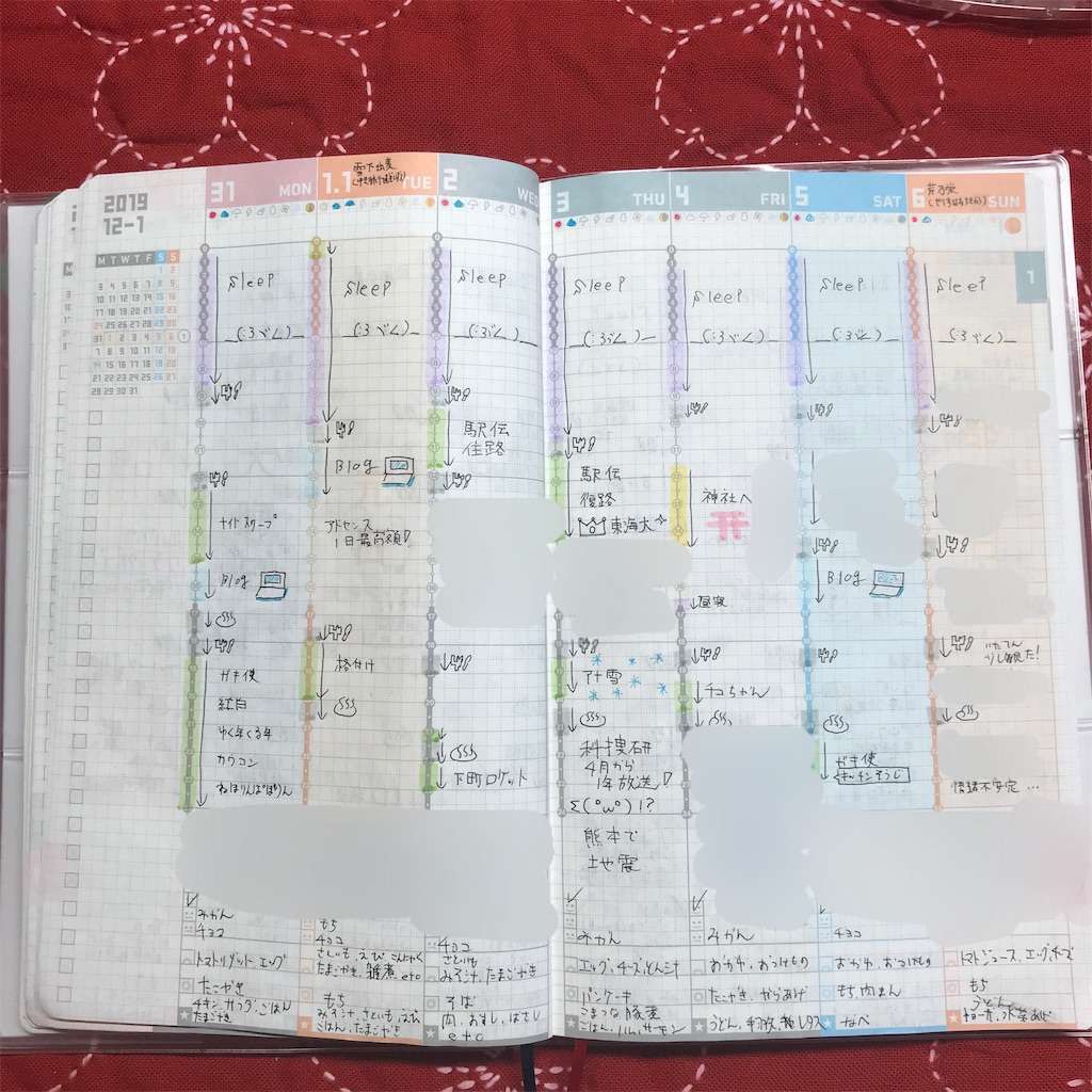 f:id:tumuji2:20190206182531j:plain ジブン手帳 中身