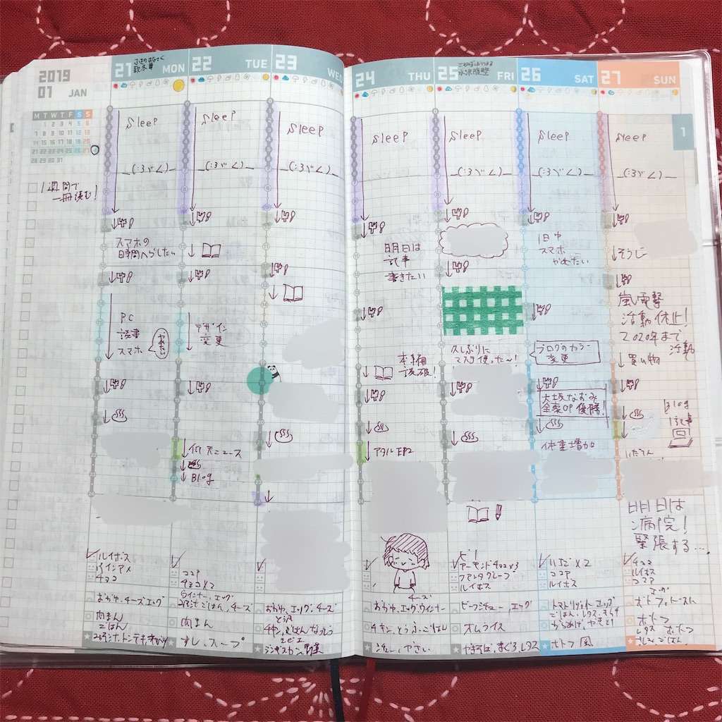 f:id:tumuji2:20190206182605j:plain ジブン手帳 中身