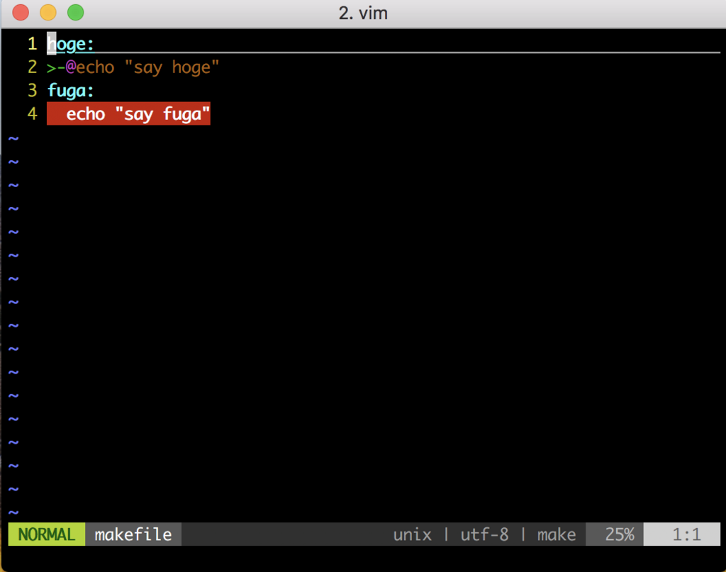 【make】makefileで`*** missing separator. Stop.`と怒られる tweeeetyのぶろぐ的めも