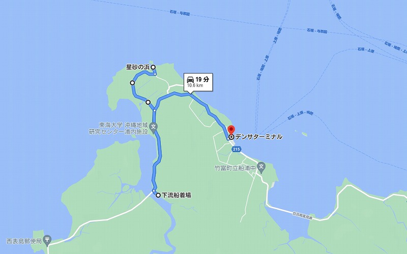 星砂の浜　地図