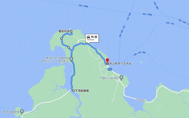 星砂の浜　地図