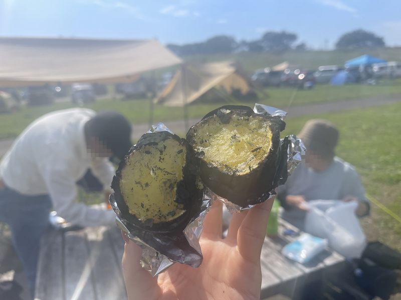 焚火　焼き芋