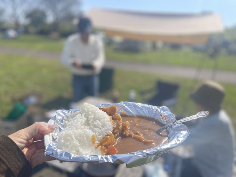 焚火　カレー