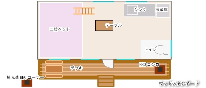 満願ビレッジ　ウッドスタンダード　部屋図面