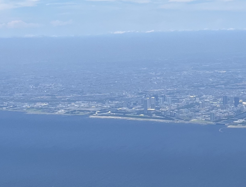 千葉マリン 飛行機内より
