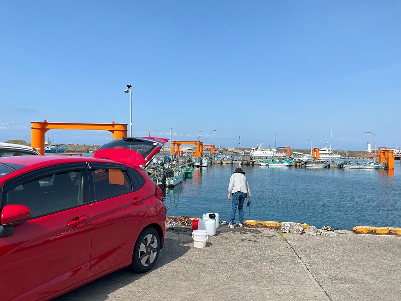 保田漁港　海水汲み