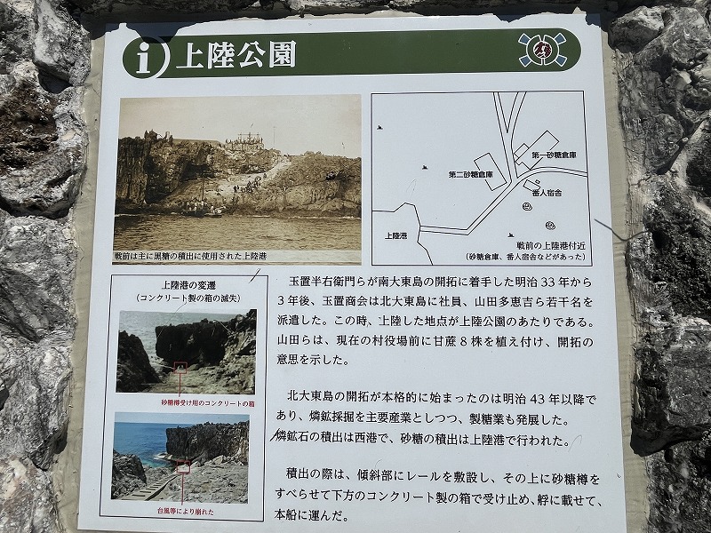 北大東島　上陸公園　説明文