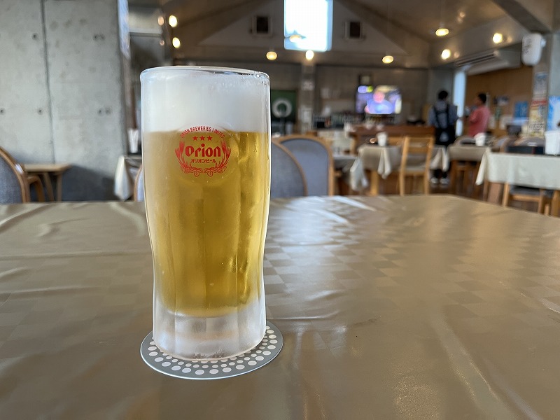 北大東島　レストランハマユウ　生ビール