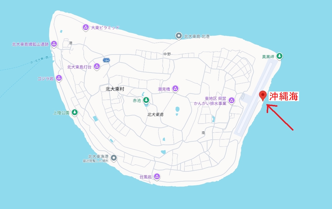 北大東島 沖縄海 地図