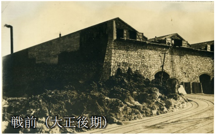 北大東島 燐鉱石貯蔵庫跡 大正時代写真