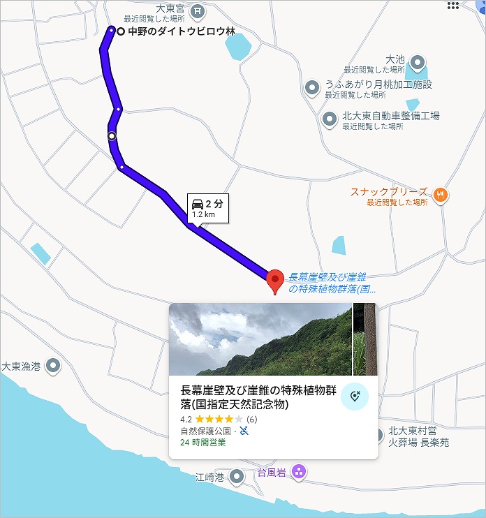 北大東島 長幕 MAP