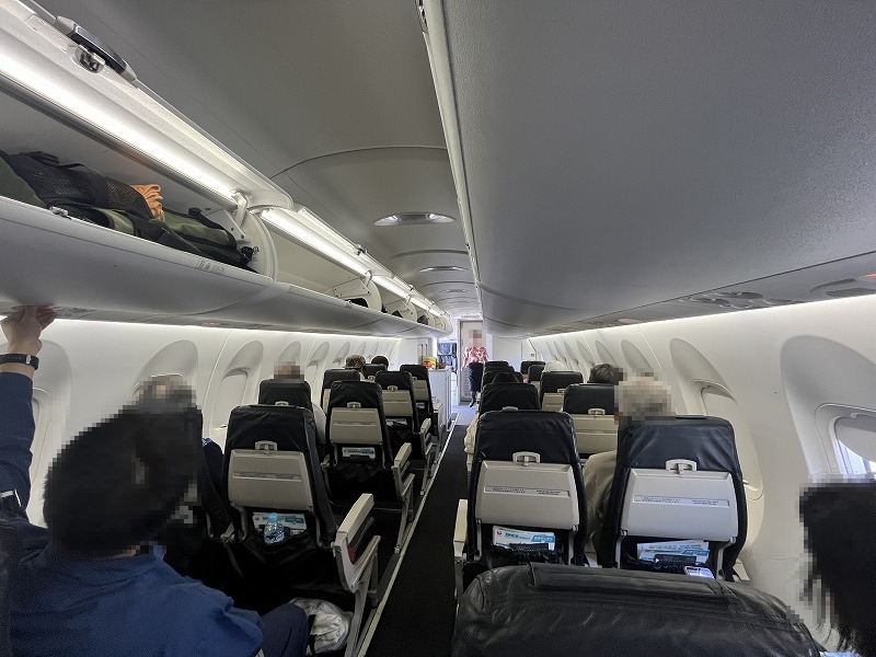 北大東→那覇 航空機内