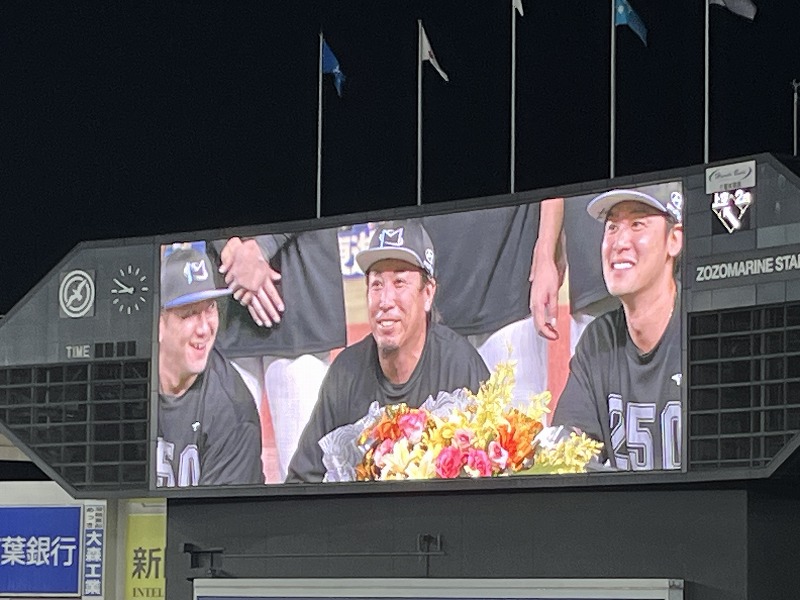 千葉ロッテマリーンズ　益田直也投手　250セーブ達成