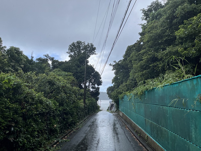 南房総市 豊岡海水浴場 雨