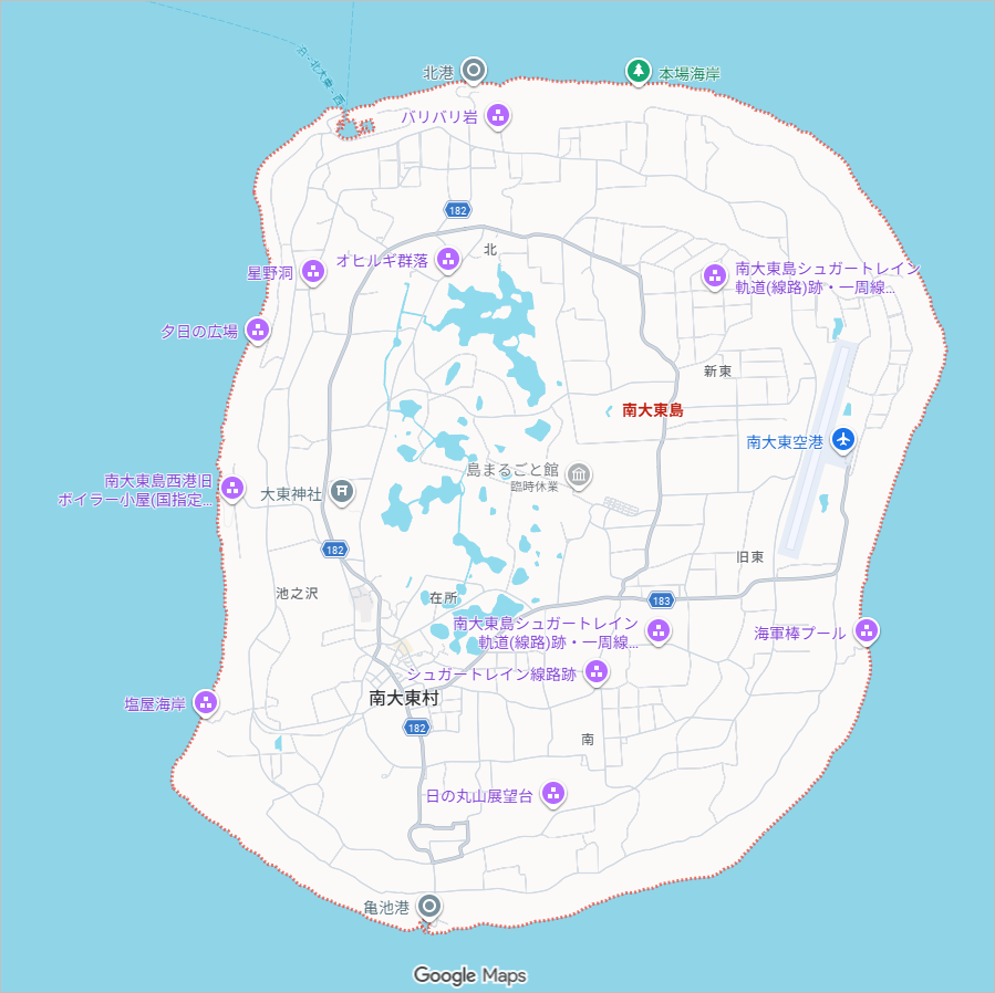 南大東島　MAP