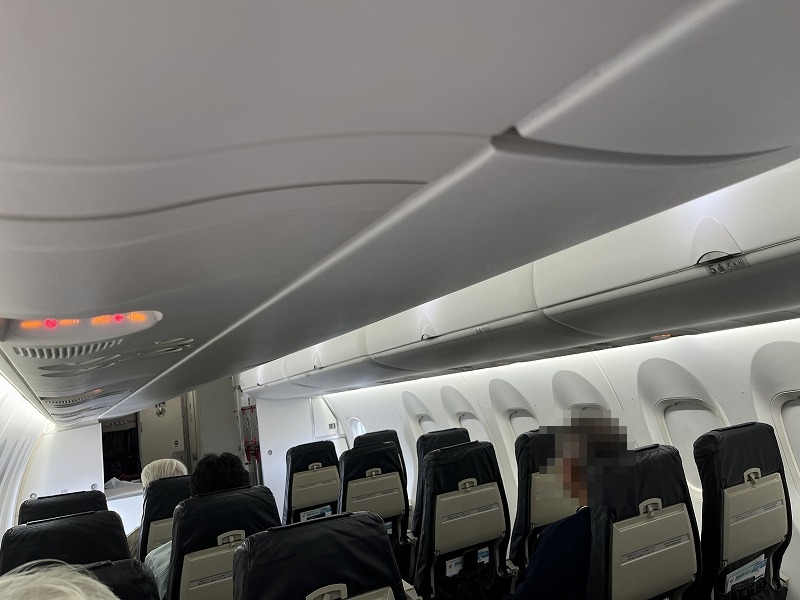 南大東島行き　飛行機内