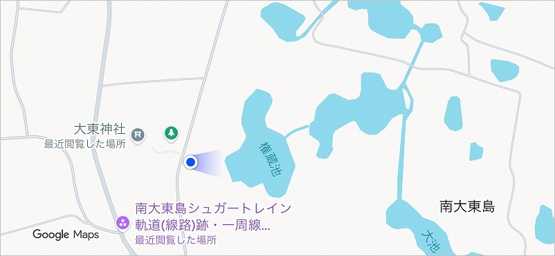 南大東島　権蔵池　MAP