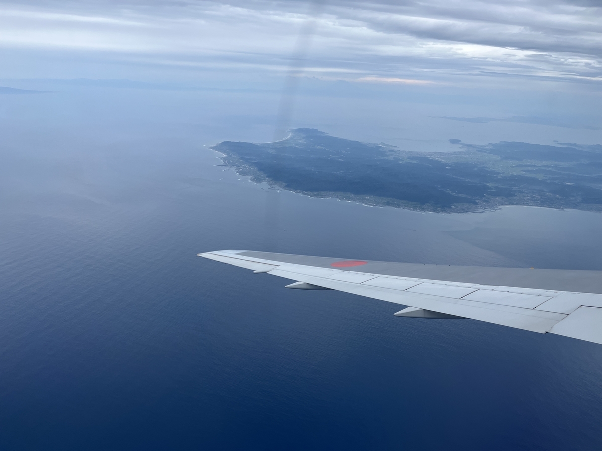 那覇　羽田　ANA　機内より館山あたり