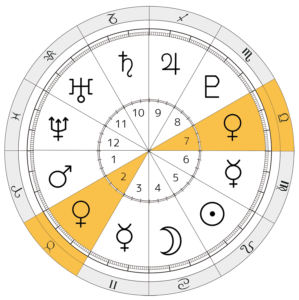 セーラーヴィーナスと西洋占星術 金星 ２ハウス ７ハウス One Little Voice