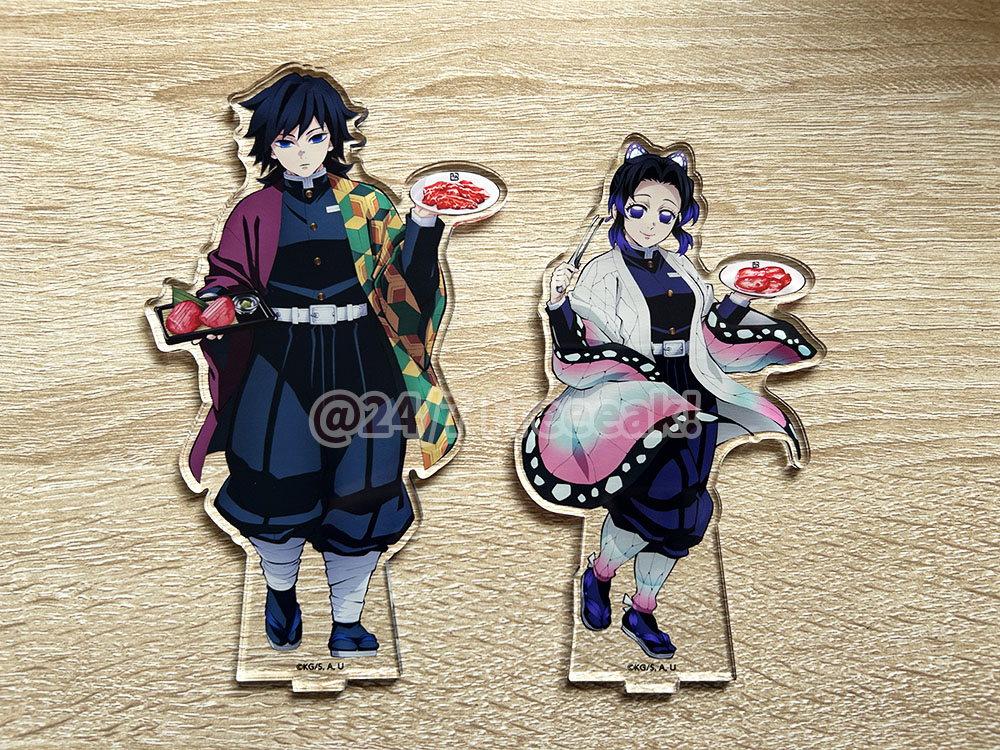 も*え様 鬼滅の刃 アクリルスタンド 冨岡義勇 胡蝶しのぶ 鬼滅×牛角（2025年）到着したコラボアクスタ開封レビュー【冨岡義勇