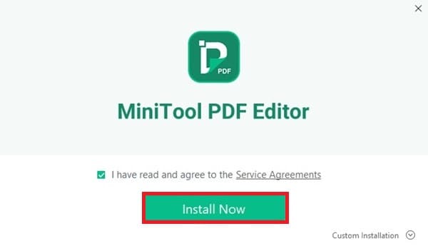 MiniTool PDF Editorのダウンロード表示
