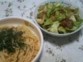 [ALY]ブランチ：たらこスパと野菜炒め