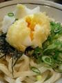 [かじ][外飯]すずめのぶっかけうどん大冷+半熟卵天 ！