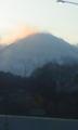 足柄超えた。富士山が雲で化粧をしている。 
