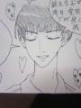 友達(リア充)が描いてくれた蓮二君！笑  やふ〜＼(^q^)／
