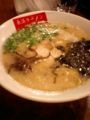 [仙台ラーメン]一閃閣(国分町)の長浜ラーメン。あっさりめのとんこつスープが細麺に