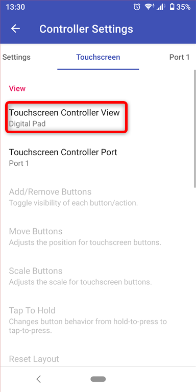コントローラーの設定 コントローラーの設定