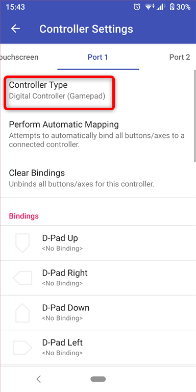コントローラーの設定 コントローラーの設定