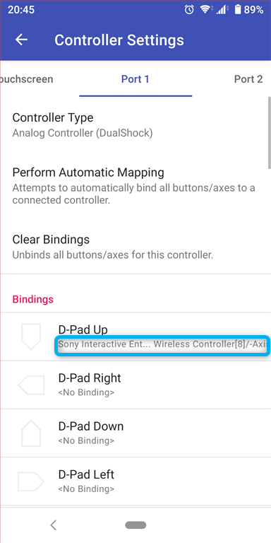 コントローラーの設定 コントローラーの設定