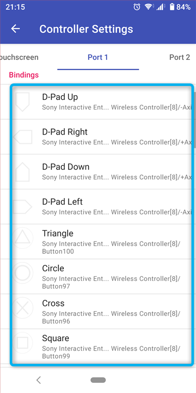 コントローラーの設定 コントローラーの設定