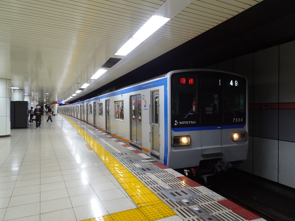 終点の大和駅に到着し回送列車となった7754F(2020/10/18)