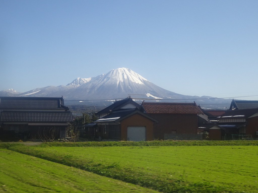 サンライズ出雲91号から眺めた、大山の車窓(2019/1/4)