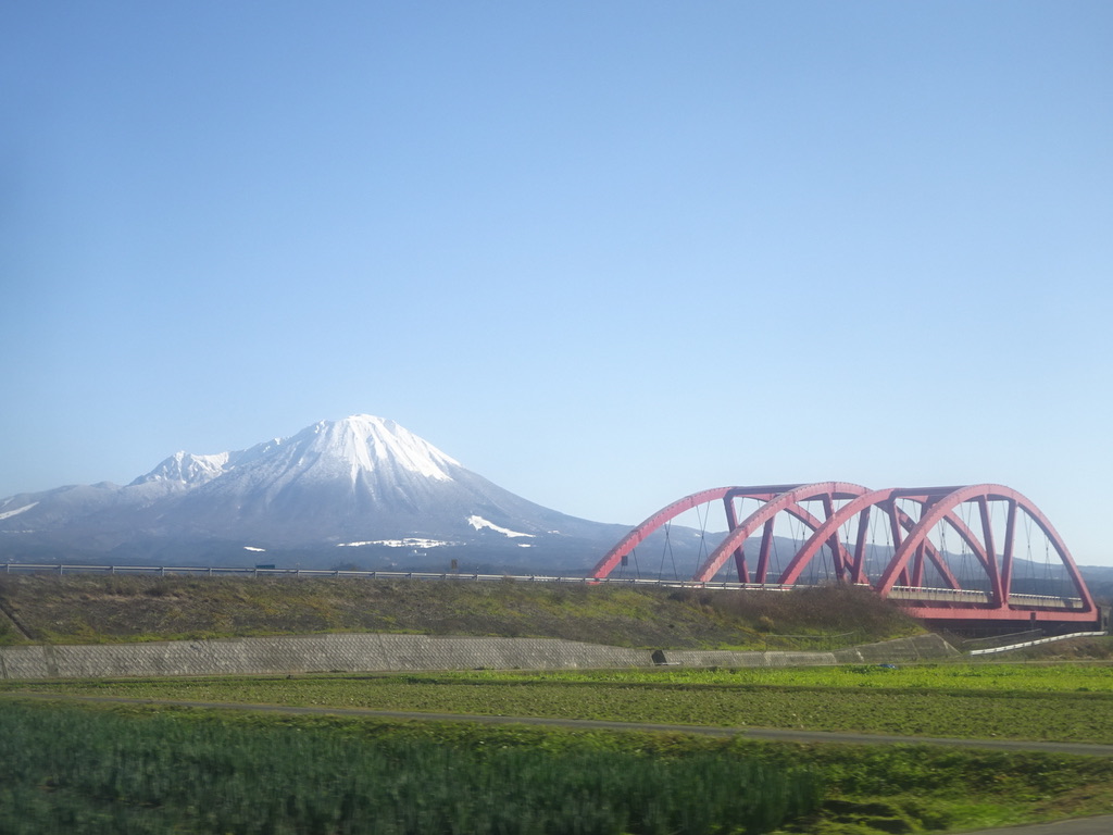 サンライズ出雲91号から眺めた、大山の車窓(2019/1/4)