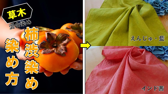 染色】柿渋染めの魅力と工程、ハンカチを染めるやり方 - あちょの